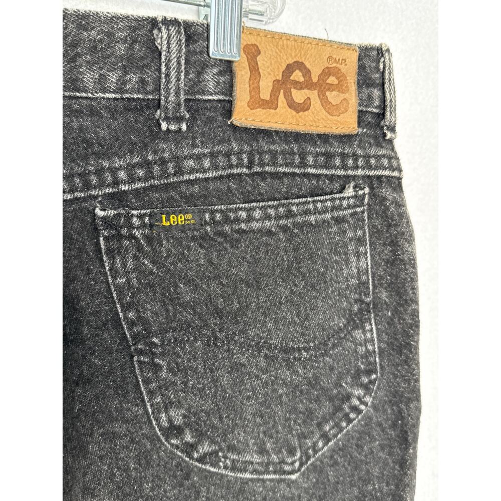 1990s Lee Black Denim Jeans USA Made 42x29 Vintage - Picture 3 of 11